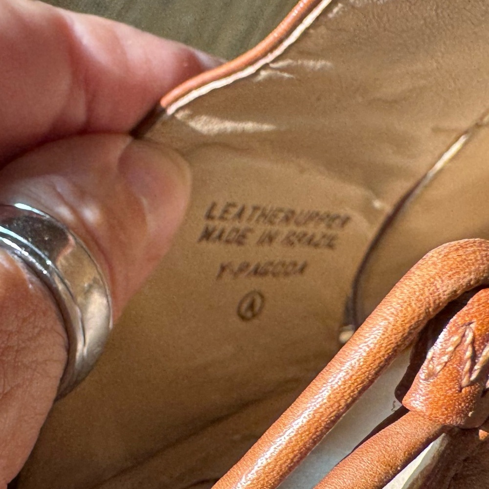 Enzo Angiolini chestnut Leather Sandals with back strap. - Picture 10 of 16